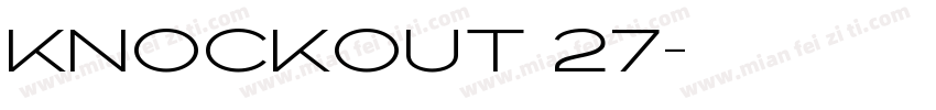 KNOCKOUT 27字体转换